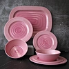 pink melamine dinnerware