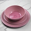 pink melamine plates
